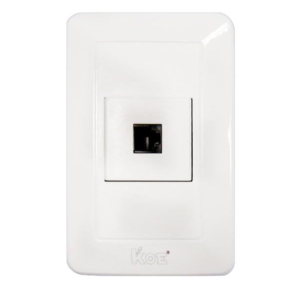 215937 KOE - Placa 1 vent c/toma telefonica koe blanco 8176 FLEXIMATIC