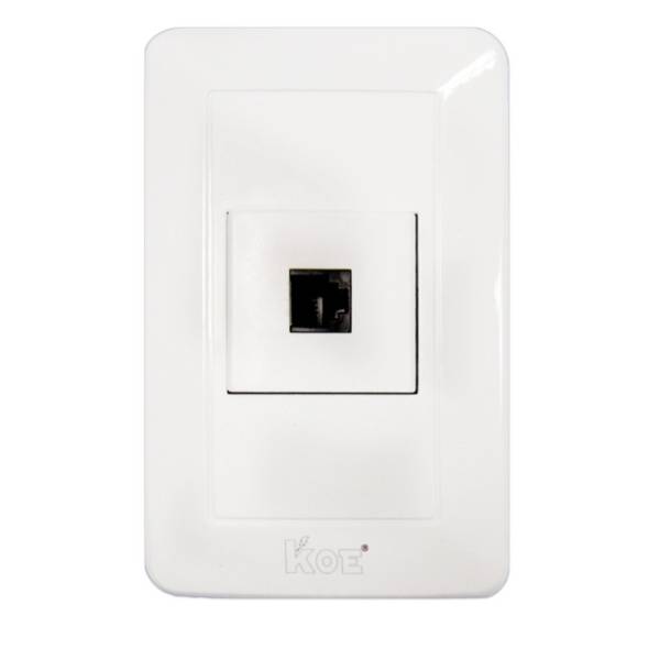 215937 KOE - Placa 1 vent c/toma telefonica koe blanco 8176 FLEXIMATIC
