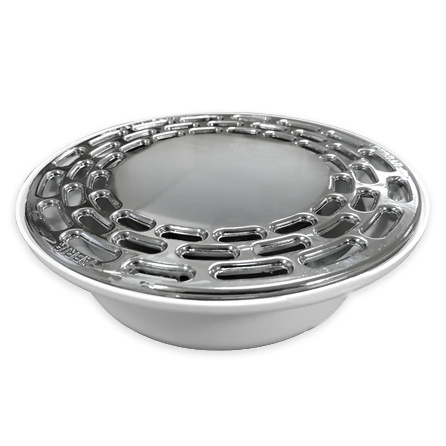 224673 FAMA - Coladera universal PVC rejilla de acero inoxidable 9688 fama