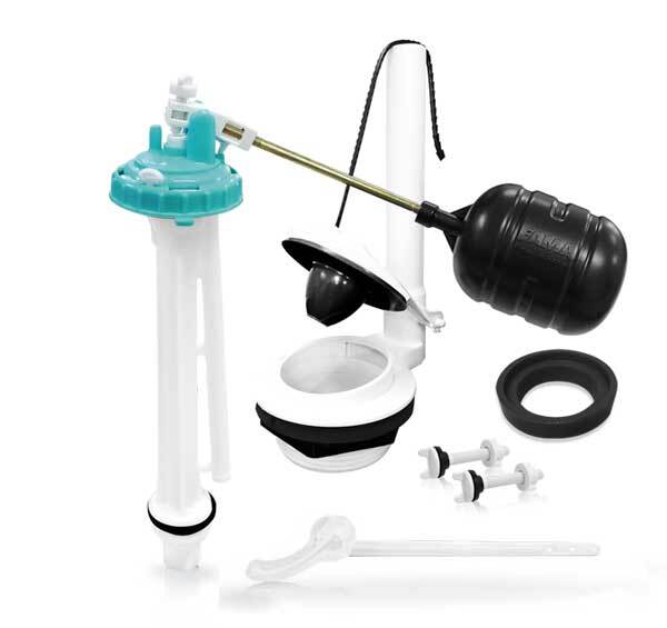 224684 FAMA - Juego de herrajes para sanitario plasticos de 3