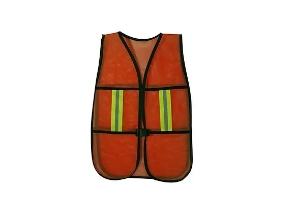 224917 BY LACK - Chaleco de seguridad de malla con reflejante naranja By Lack