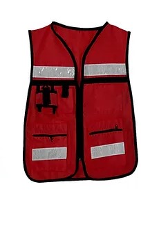 224930 BY LACK - Chaleco de seguridad brigadista con reflejante rojo By Lack