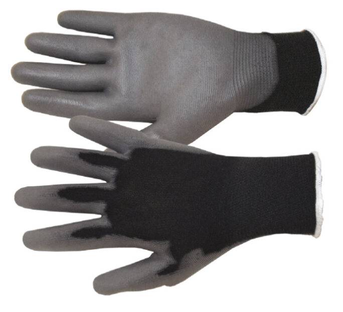 224979 BY LACK - Guante nylon palma/poliuretano gris extra largo By Lack
