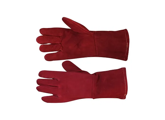 224988 BY LACK - Guante de carnaza para soldar rojo kevlar unitalla By Lack