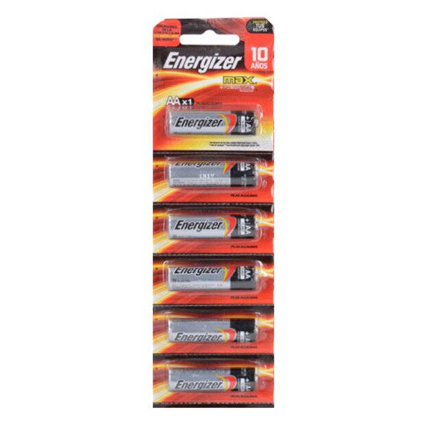 226814 ENERGIZER - Pila alcalina AA tira con 6 pz e91bp1x6 energizer
