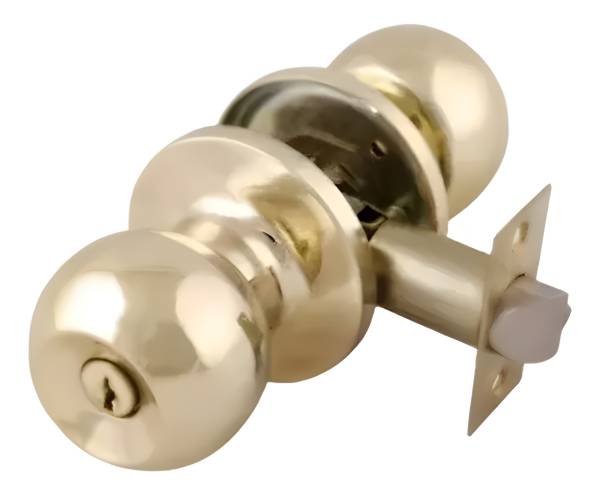 227172 DEXTER - Cerradura tubular llave boton laton brillante Barza Dexter