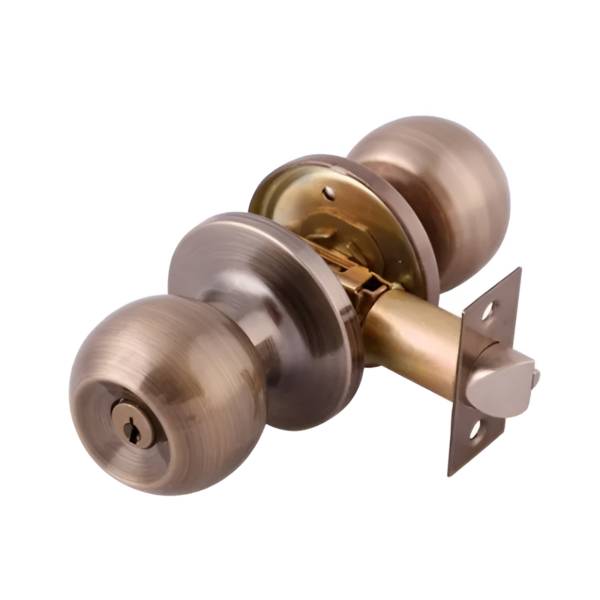227173 DEXTER - Cerradura tubular llave boton laton antiguo Barza Dexter