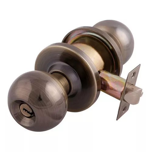 227175 DEXTER - Cerradura tubular ranura boton laton antiguo Barza Dexter
