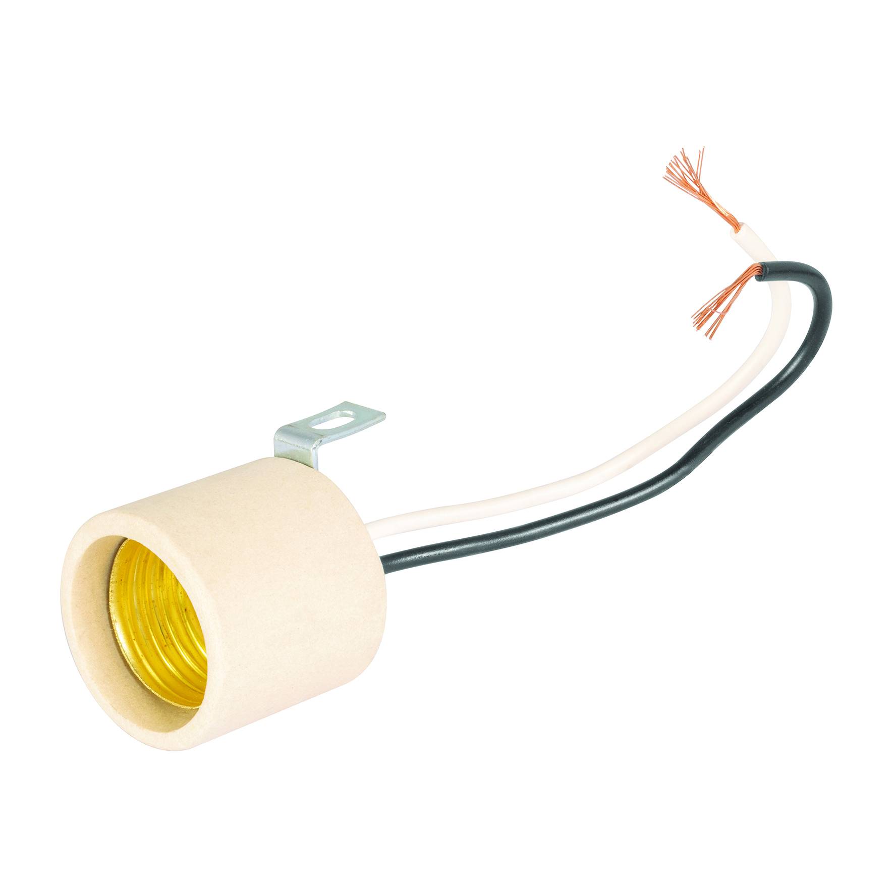 227951 IUSA - Portalampara ceramica con soporte escuadra Iusa