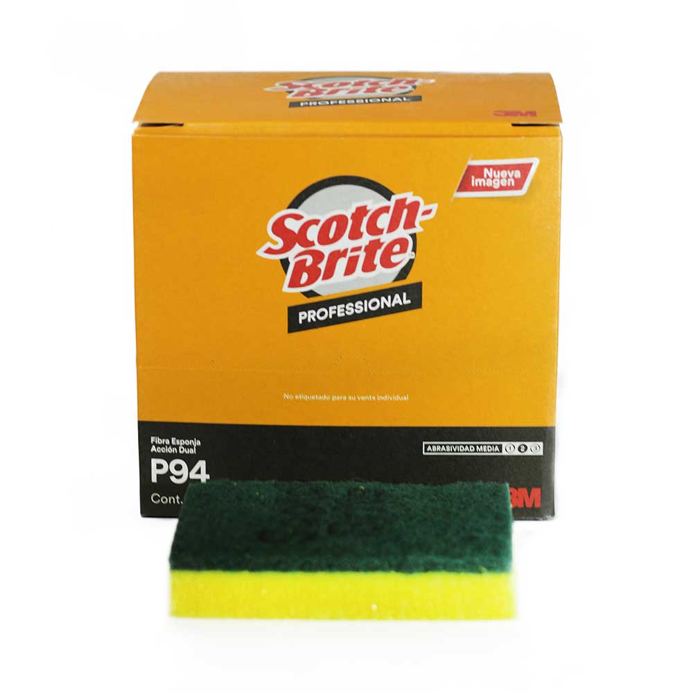 228363 SCOTCH-BRITE - Fibra abrasiva p94 verde/amarillo domestico SCOTCH-BRITE
