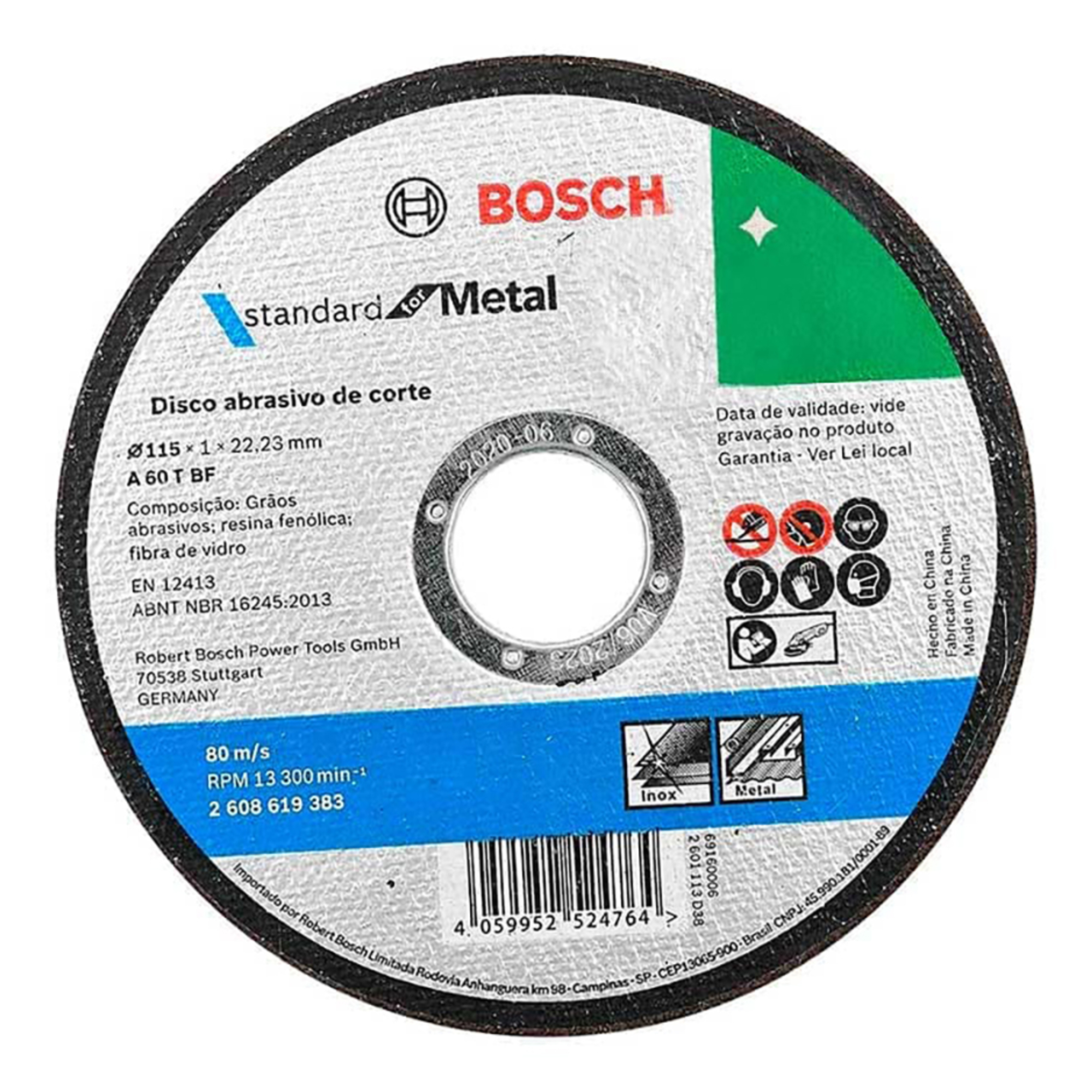 228552 BOSCH - Disco corte metal 4-1/2