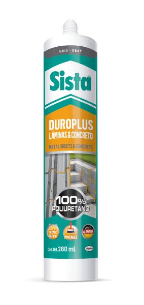 228576 SISTA - Sellador poliuretano cartucho 280ml gris Duroplus P800 Sista