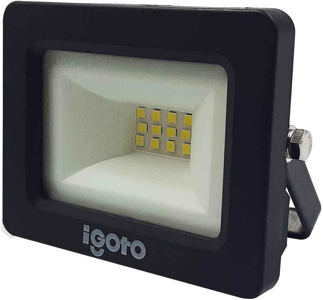 228663 IGOTO - Reflector LED ultradelgado 10w LDD negro REF010 Igoto