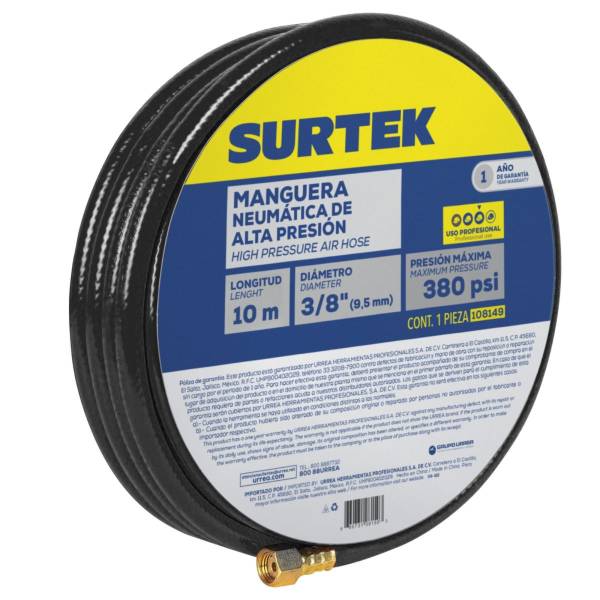 229512 SURTEK - Manguera para compresor hule 3/8