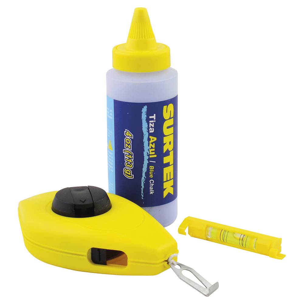 229760 SURTEK - Tiralineas plastico con gis azul 4oz 15mts 130562 Surtek