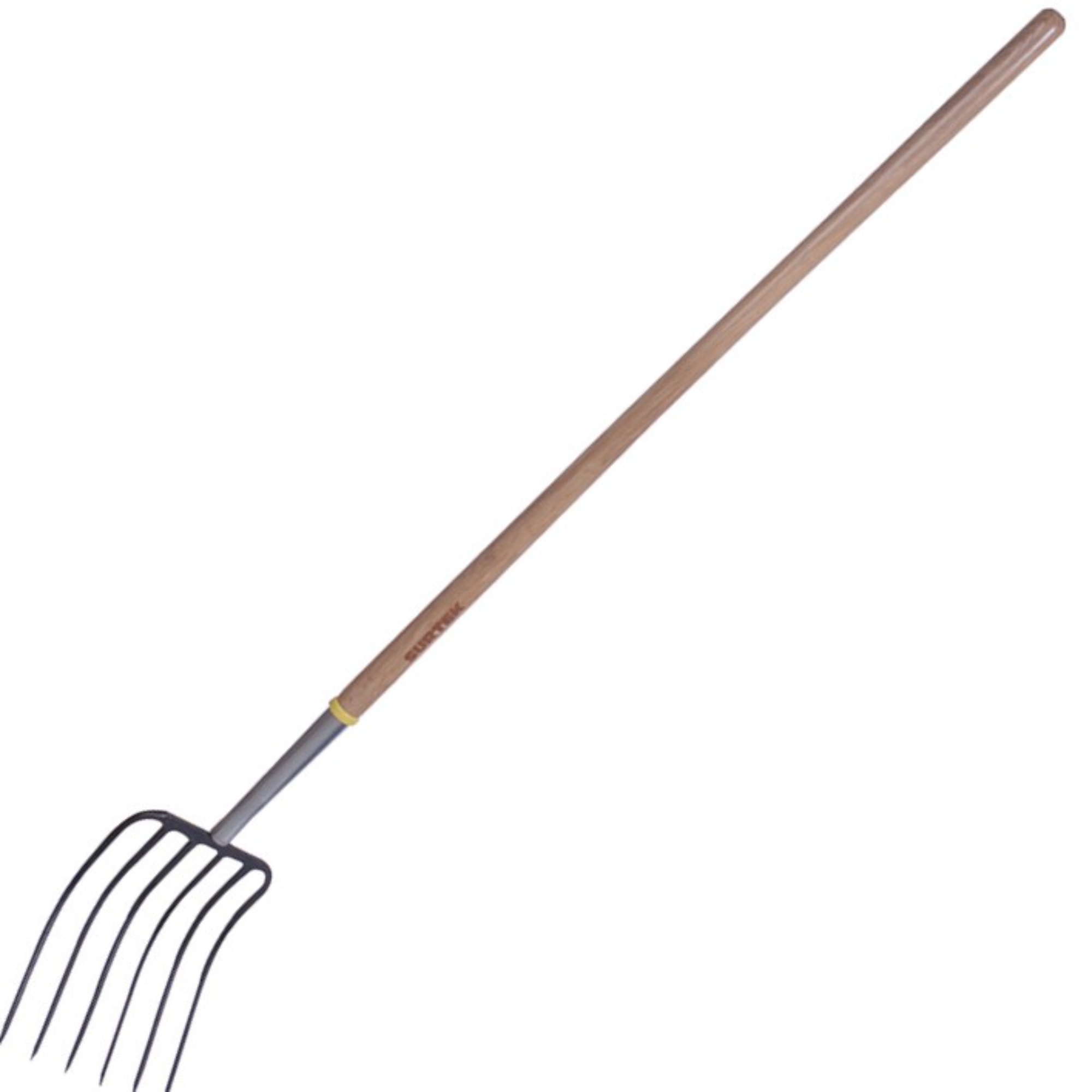 230227 SURTEK - Bieldo para paja forjado 6 dientes mango de madera 54