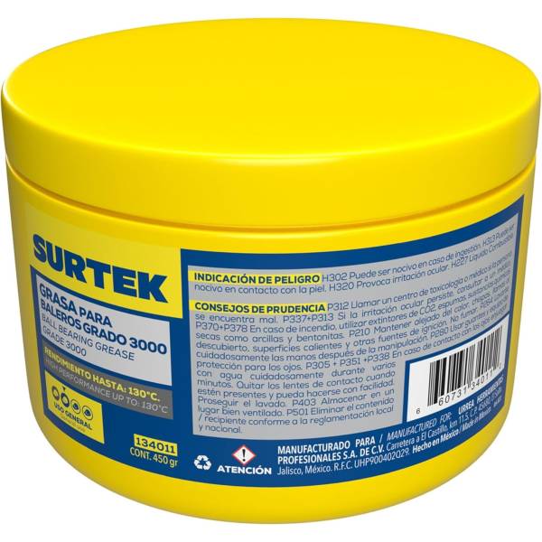 231471 SURTEK - Grasa para baleros 450gr Surtek