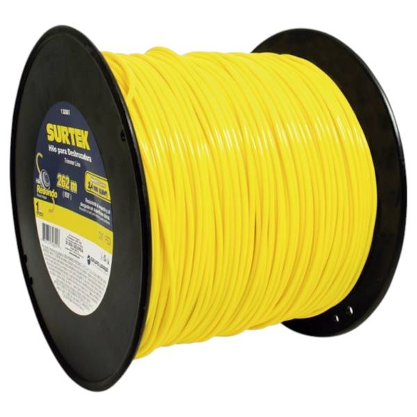 232844 SURTEK - Hilo desbrozadora 2.4mm x 262 mts amarillo carrete Surtek