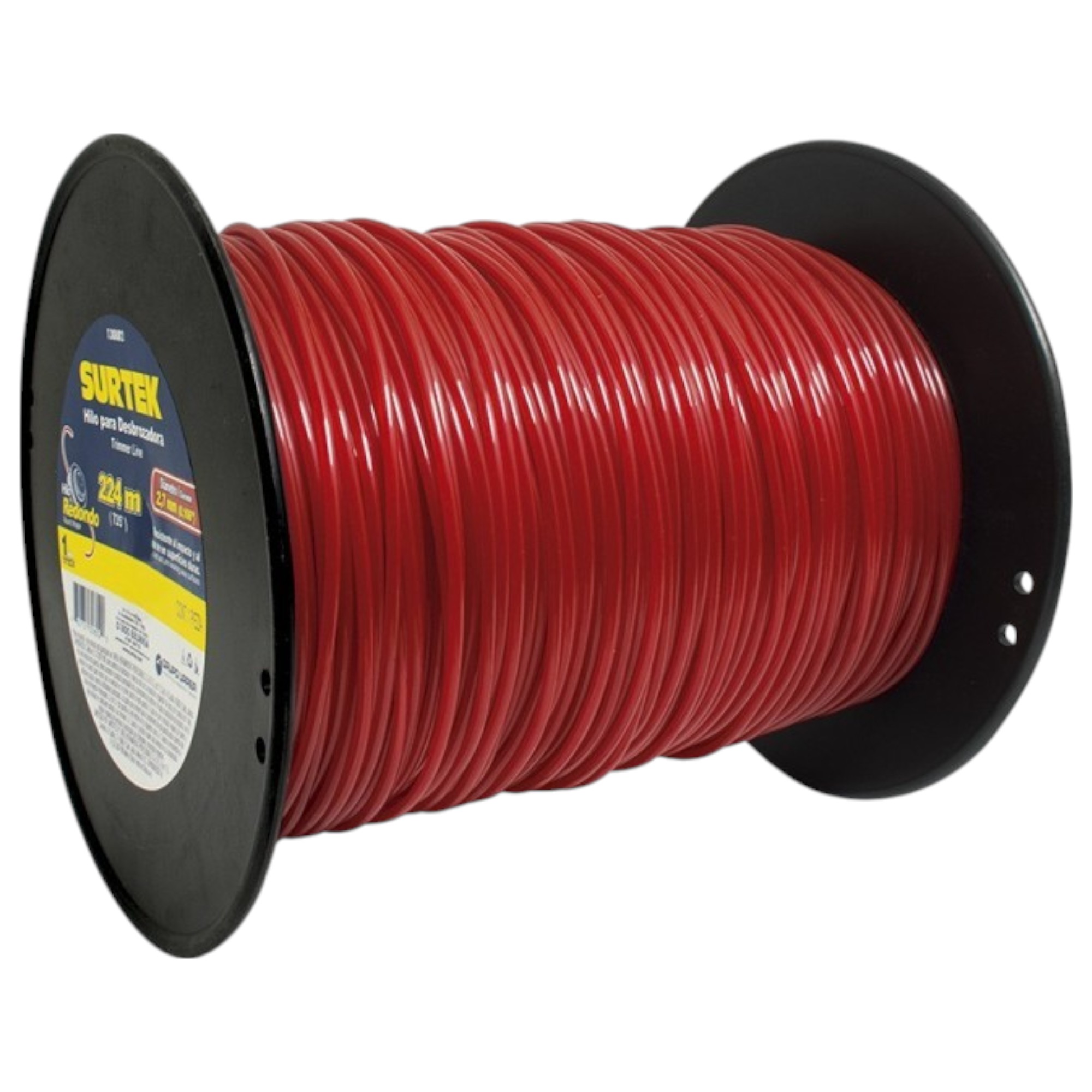 232846 SURTEK - Hilo desbrozadora 2.7mm x 224 mts rojo carrete Surtek