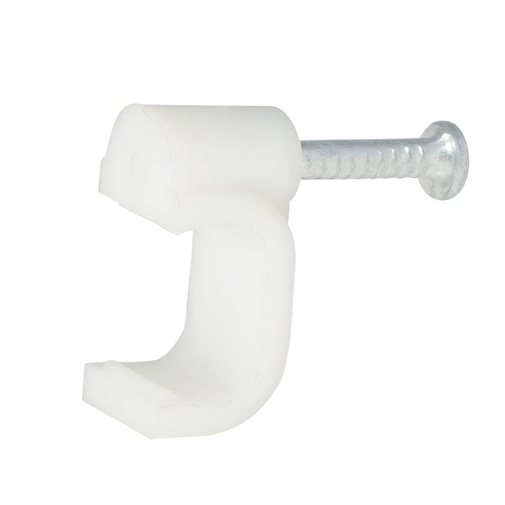 232999 SURTEK - Grapa para cable plana 5 x 8mm blanca con 20pz Surtek