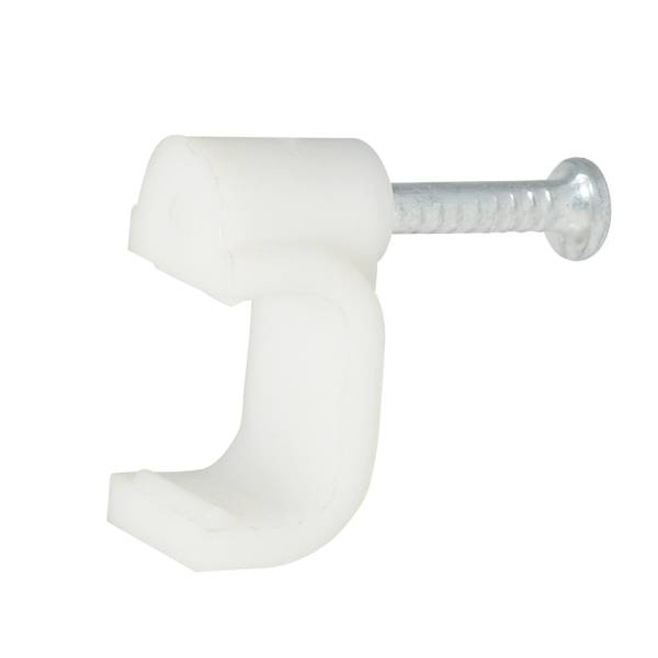 232999 SURTEK - Grapa para cable plana 5 x 8mm blanca con 20pz Surtek