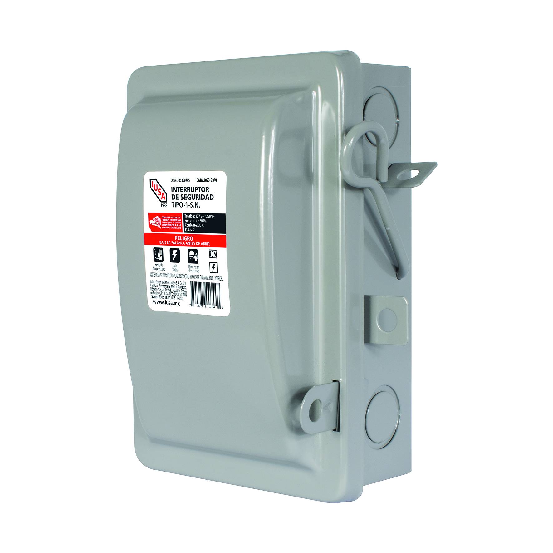 234360 IUSA - Interruptor de seguridad 2 polos 30a 300795 Iusa