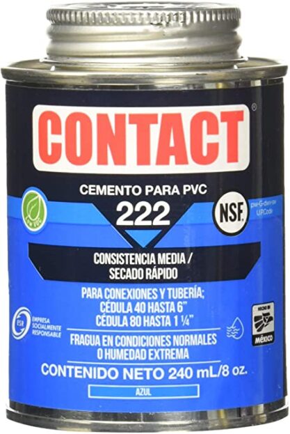 234571 CONTACT - Pegamento para PVC 240ml 1/4 azul 222 Contact