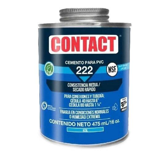 234572 CONTACT - Pegamento para PVC 475ml 1/2 azul 222 Contact