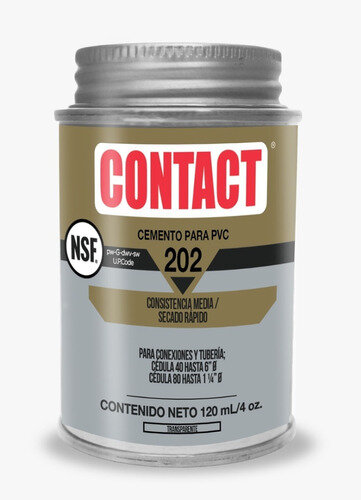 234580 CONTACT - Pegamento para PVC 120ml 1/8 transparente 202 Contact