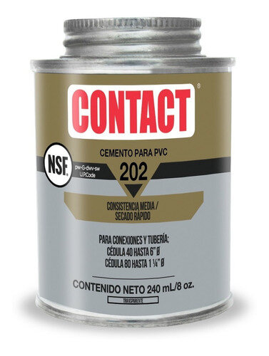 234581 CONTACT - Pegamento para PVC 240ml 1/4 transparente 202 Contact