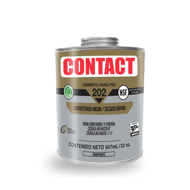 234583 CONTACT - Pegamento para PVC 947ml 1lt transparente 202 Contact