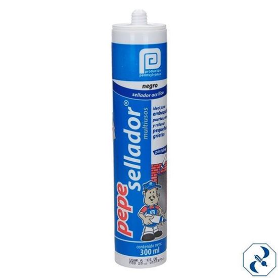235602 PENSILVANIA - Sellador acrilico cartucho 300ml negro PEPE Pennsylvania