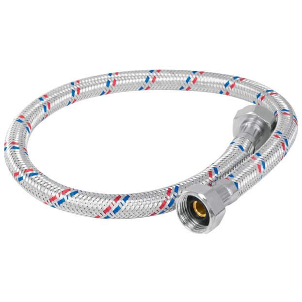 235650 VIANTI - Manguera para lavabo y fregadero aluminio 013 1/2 x 1/2 100cm MAF1212100 Vianti