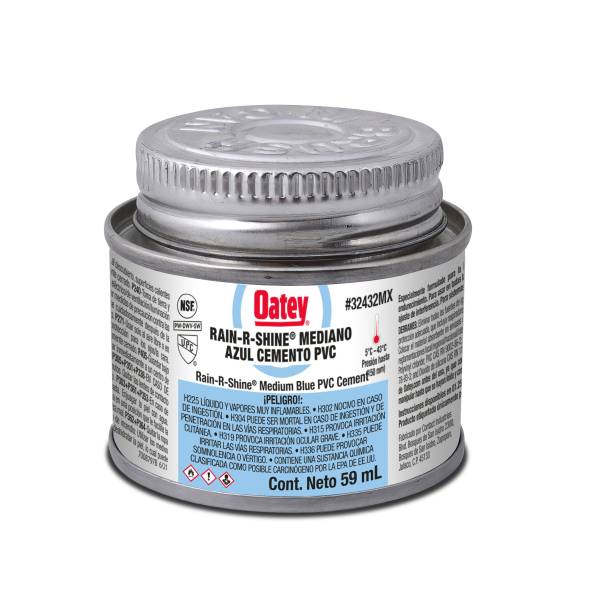 237071 OATEY - Pegamento para PVC 059ml en lata rain shine azul Oatey