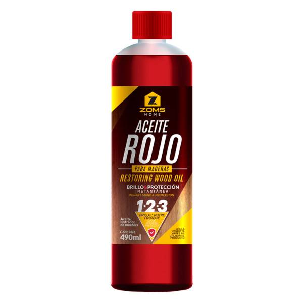 237205 ZOMS - Aceite rojo para madera 490ml Zoms