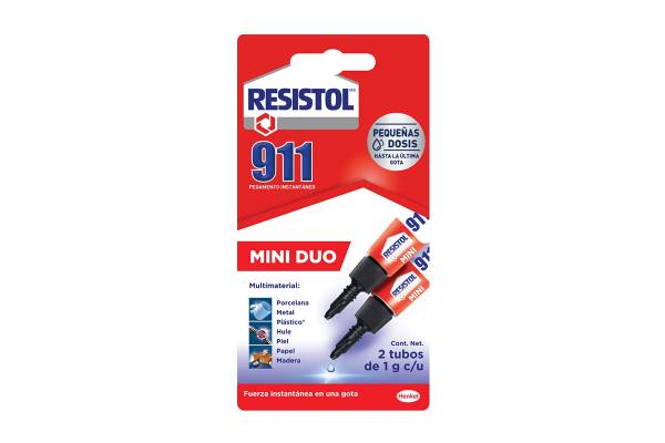 237434 RESISTOL - Pegamento instantaneo 01.0gr mini duo con 2pz 911 Resistol