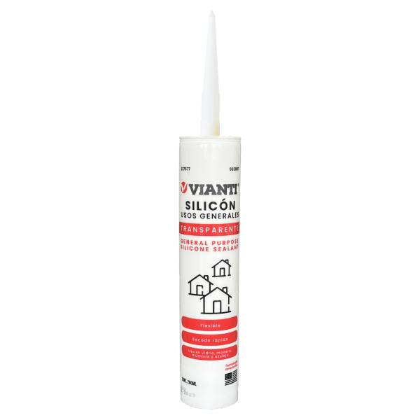 237577 VIANTI - Silicon multiusos cartucho 280ml transparente Vianti