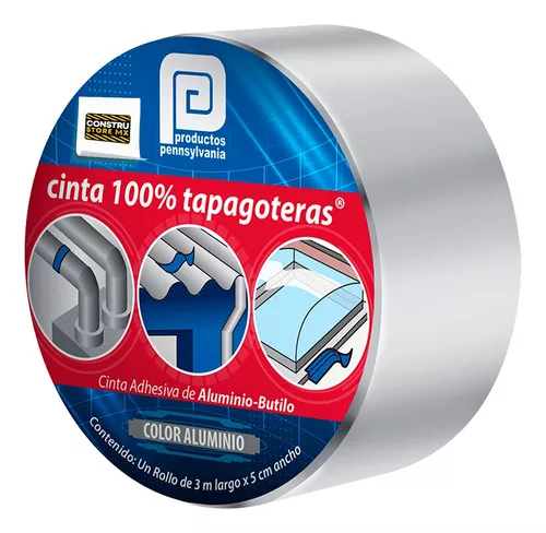237618 PENSILVANIA - Banda tapa goteras 5cm x 3mt aluminio Pennsylvania