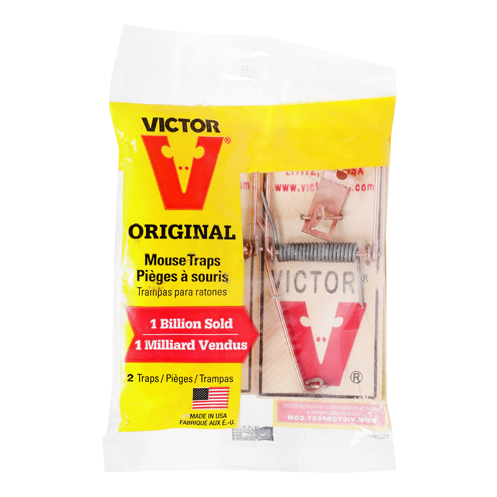 238059 VICTOR - Ratonera de madera chica 2 pack blister Victor