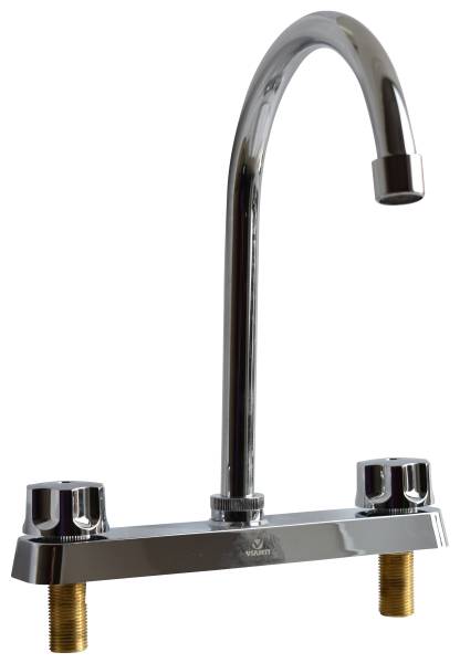 238339 VIANTI - Mezcladora fregadero laton tipo curvo maneral standard cromada queen MFV007 Vianti