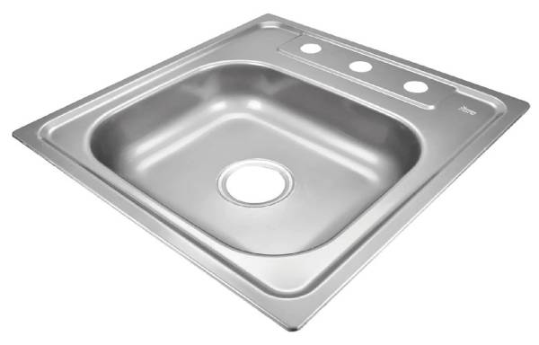 238636 VIANTI - Tarja de acero inoxidable 1 tina empotrar 53 x 48 x 15cm con 4 clips Vianti