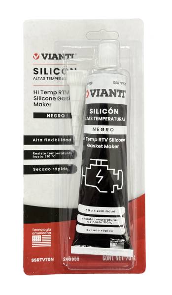 240959 VIANTI - Silicon alta temperatura RTV blister 070gr negro Vianti