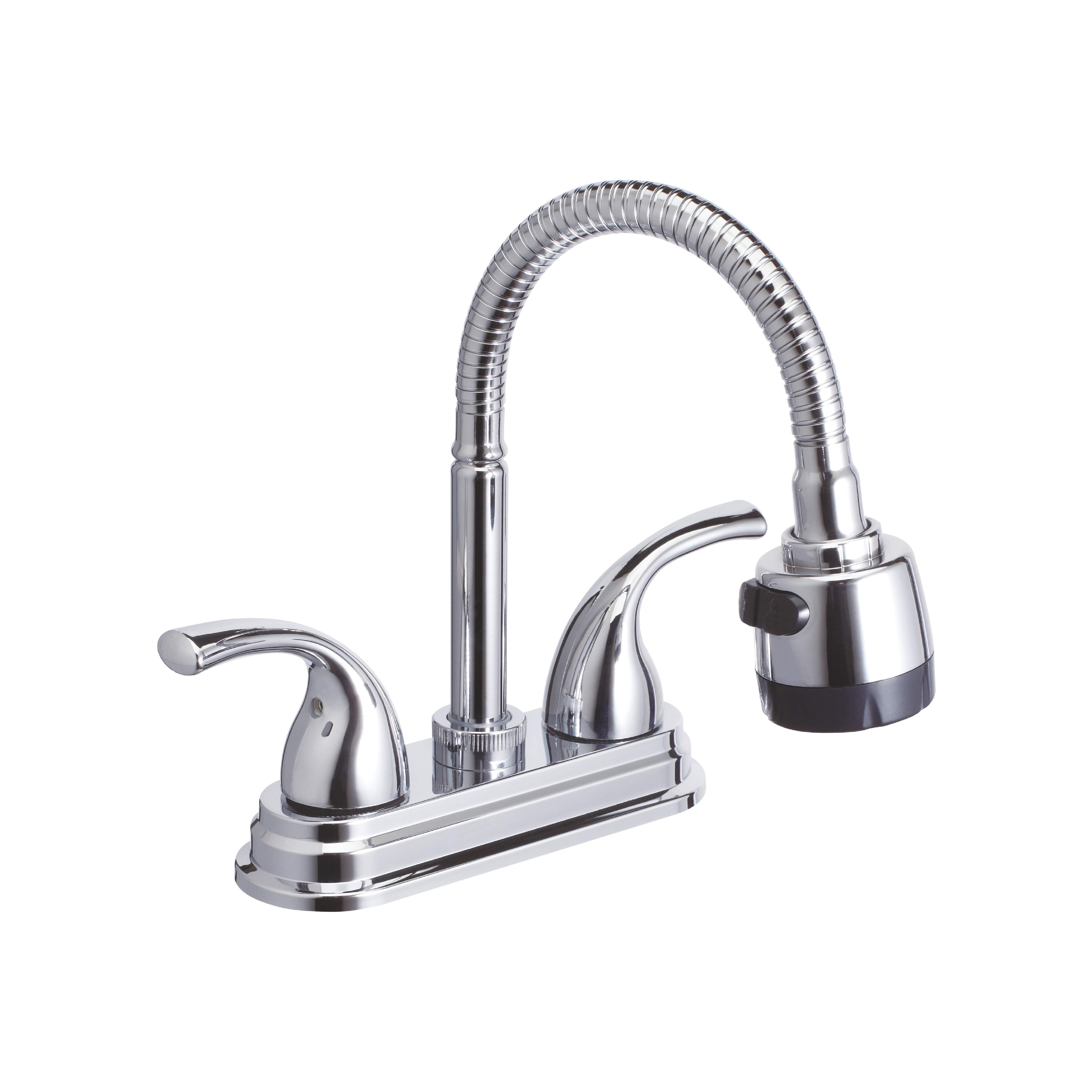 241105 VIANTI - Mezcladora lavabo zinc tipo flexible maneral palanca 1/4 de vuelta cromada MLVZ010 Vianti