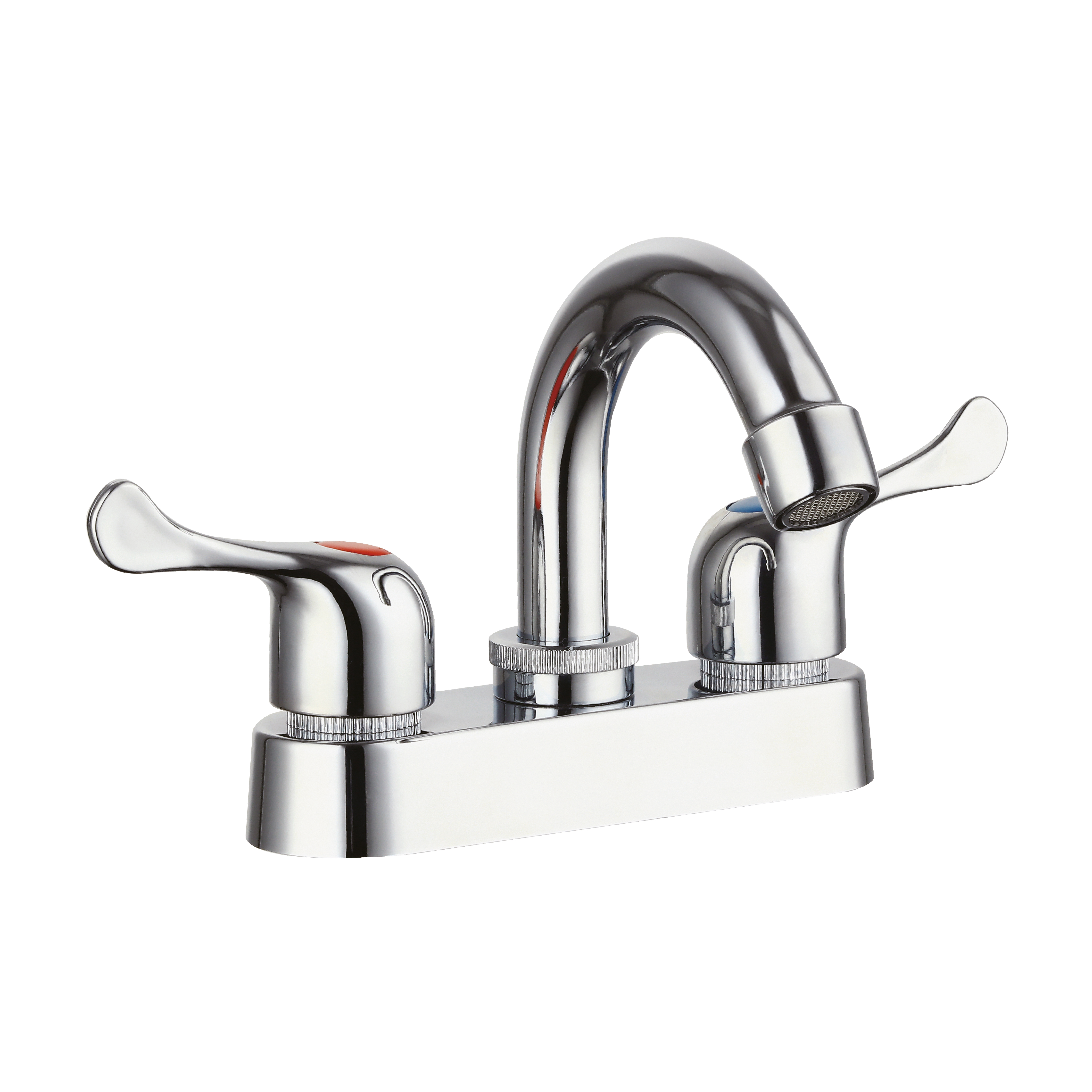241106 VIANTI - Mezcladora lavabo plastica tipo curvo maneral palanca 1/4 de vuelta cromada MLVP007 Vianti