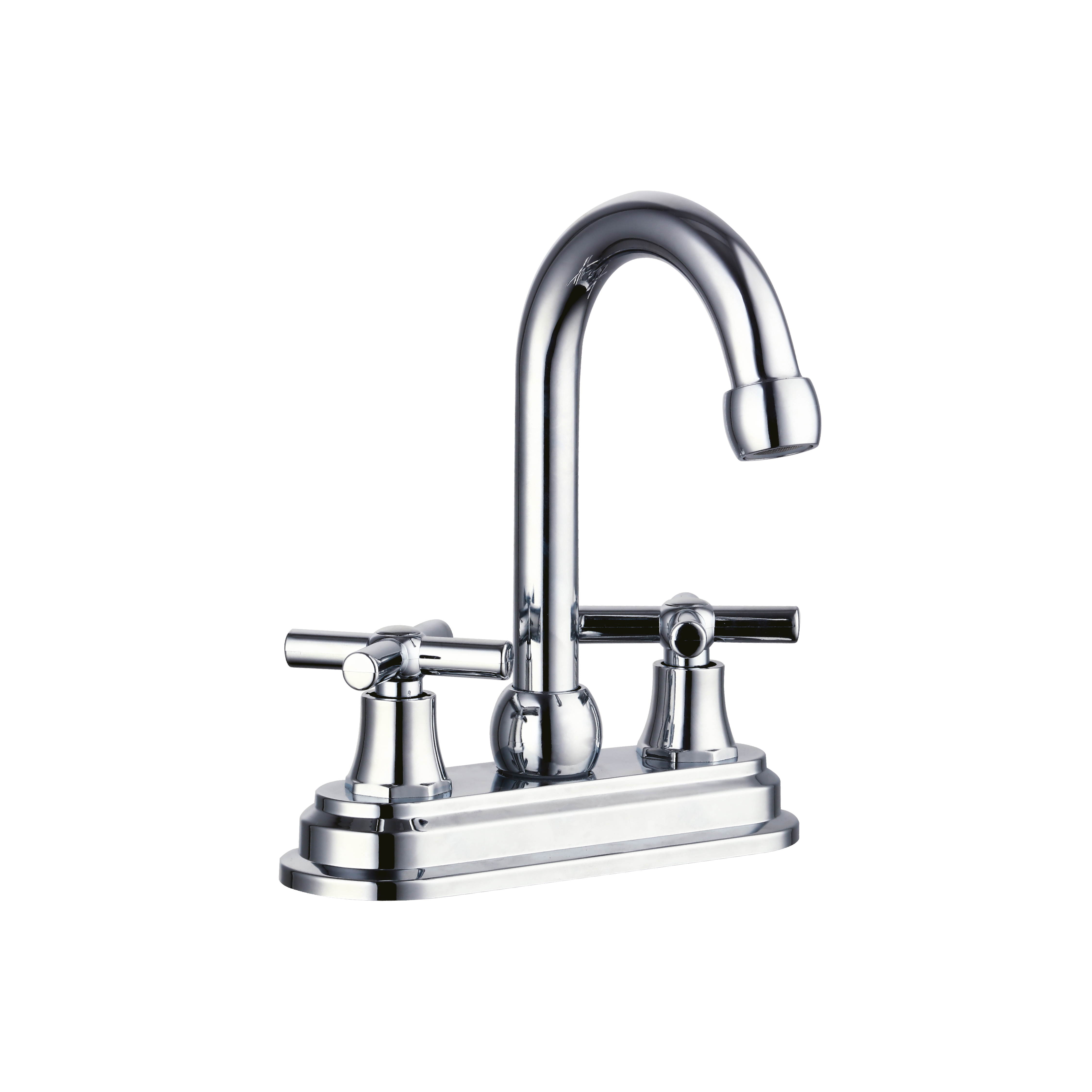 241107 VIANTI - Mezcladora lavabo plastica tipo bar maneral cruz 1/4 de vuelta cromada MLVP008 Vianti