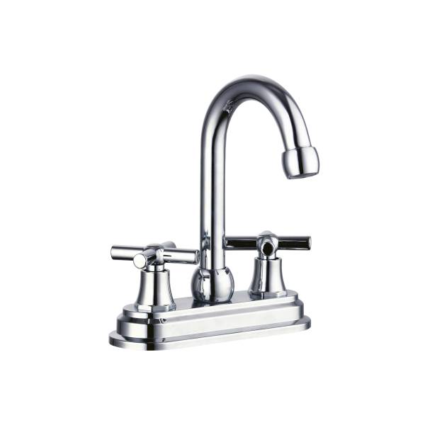 241107 VIANTI - Mezcladora lavabo plastica tipo bar maneral cruz 1/4 de vuelta cromada MLVP008 Vianti