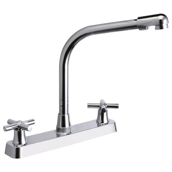 241114 VIANTI - Mezcladora fregadero zinc tipo cobra maneral cruz cromada MFVZ013 Vianti