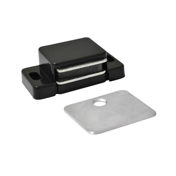 241396 HANDY HOME - Broche magnetico sencillo negro con tornillos Handy Home
