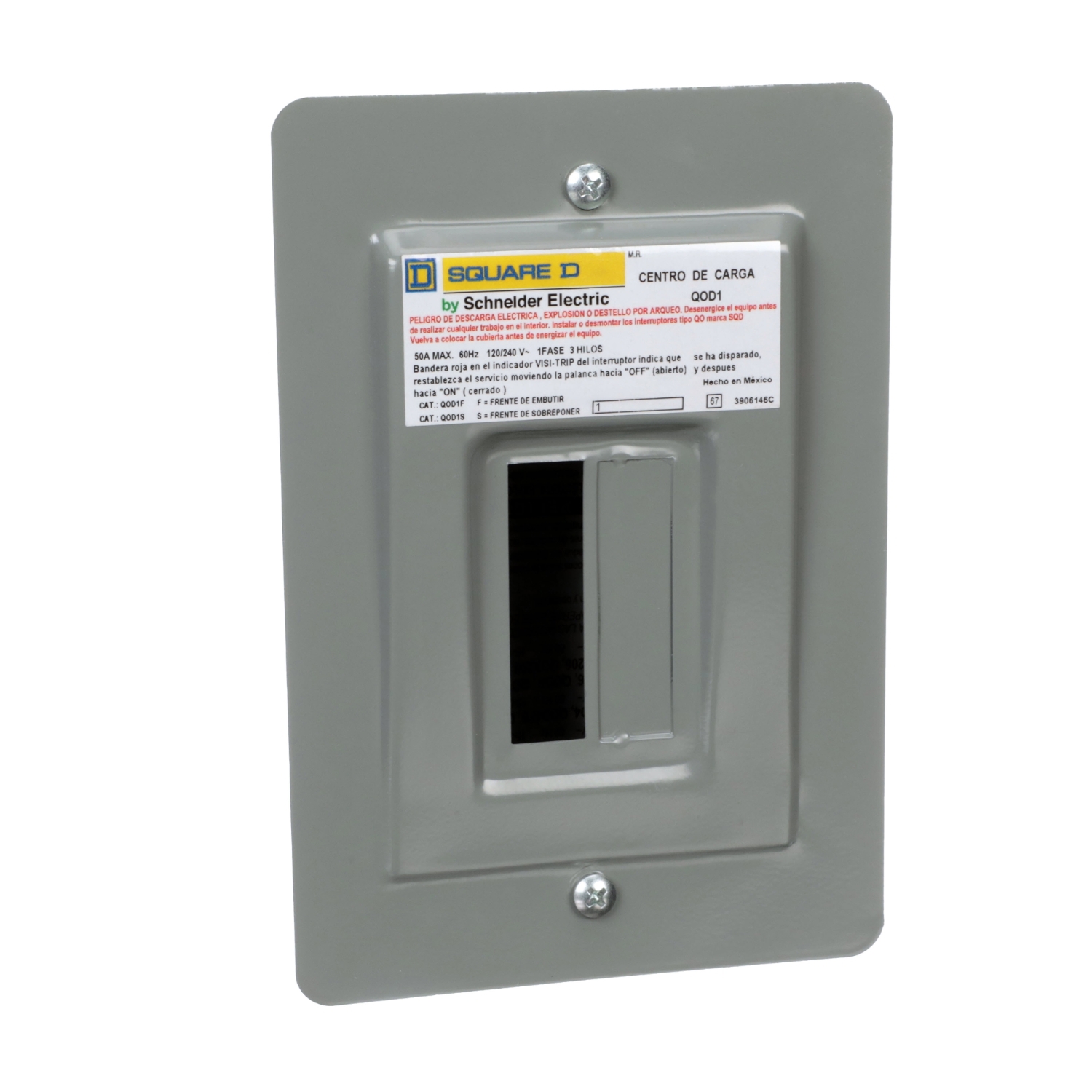 241618 SCHNEIDER - Centro de carga empotrable 1 circuito 50a QOD1F Square D Schneider