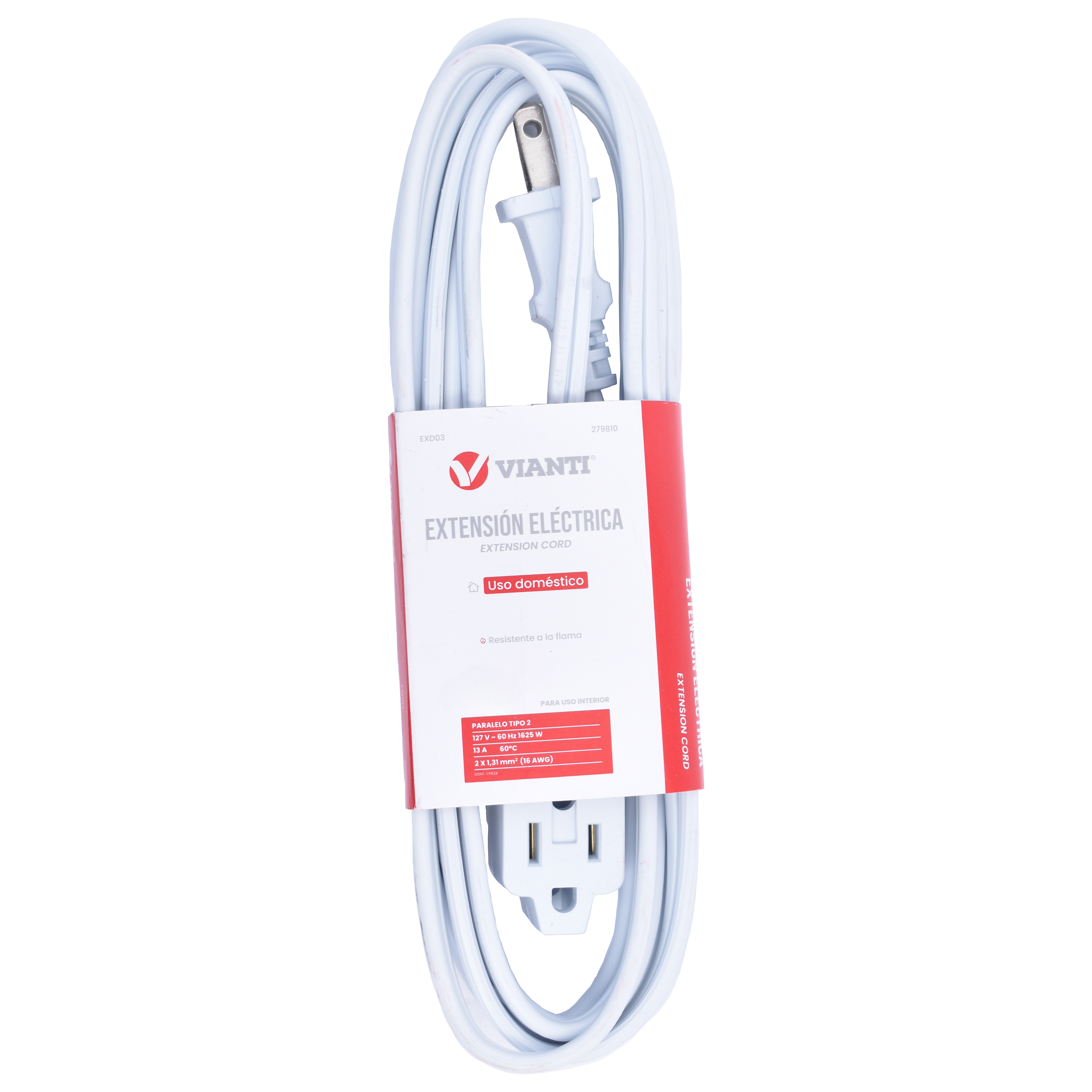 279809 VIANTI - Extension domestica blanca 02mts EXD02 Vianti